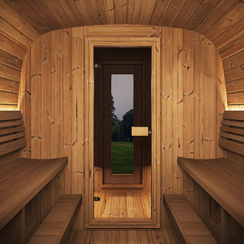 SaunaLife Model CL12GCPCP – Cube-Series Outdoor Traditional Home Sauna Suite Kit, Up to 8 Persons