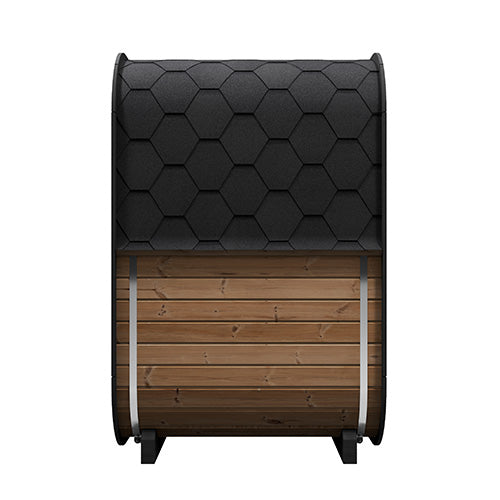 SaunaLife CL3G Cube-Series Traditional Outdoor Home Sauna Kit – 2 Person Scandinavian Design with Thermo-Spruce