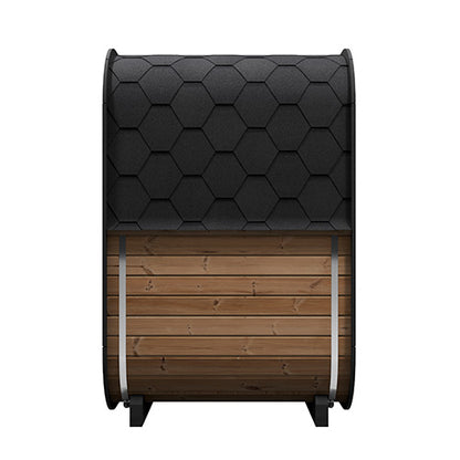 SaunaLife CL3G Cube-Series Traditional Outdoor Home Sauna Kit – 2 Person Scandinavian Design with Thermo-Spruce