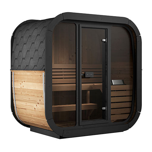 SaunaLife Model CL4G Cube-Series Traditional Outdoor Home Sauna Kit, Up to 3 Persons