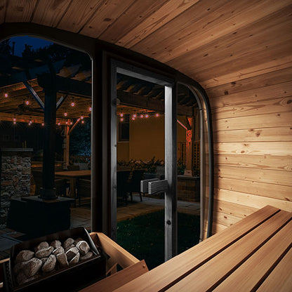 SaunaLife Model CL4G Cube-Series Traditional Outdoor Home Sauna Kit, Up to 3 Persons