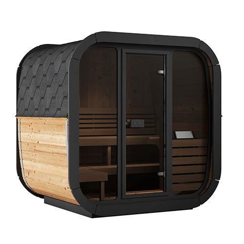 SaunaLife Model CL5G – Cube-Series Traditional Outdoor Home Sauna Kit, Up to 4 Persons