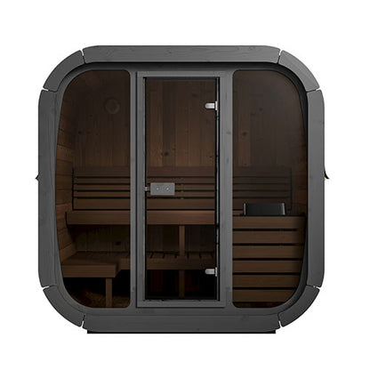 SaunaLife Model CL5G – Cube-Series Traditional Outdoor Home Sauna Kit, Up to 4 Persons
