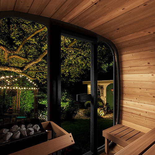 SaunaLife Model CL5G – Cube-Series Traditional Outdoor Home Sauna Kit, Up to 4 Persons