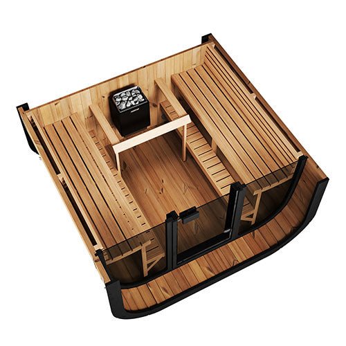 PRE-ORDER JULY 2026:  SaunaLife Model CL7G – Cube-Series Traditional Outdoor Home Sauna Kit, Up to 6 Persons
