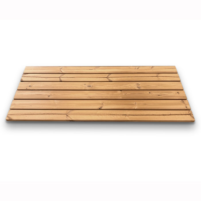 SaunaLife E7 Sauna Barrel Floor – Thermo-Wood, Nordic Thermo-Spruce