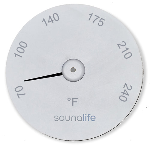 SaunaLife SaunaGear Fahrenheit Thermometer – Round, White