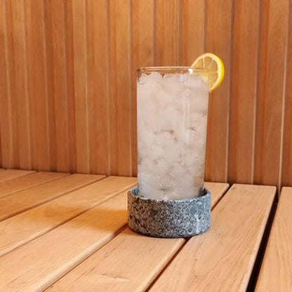 SaunaLife Coaster – Engraved Logo, Finnish Carelian Soapstone