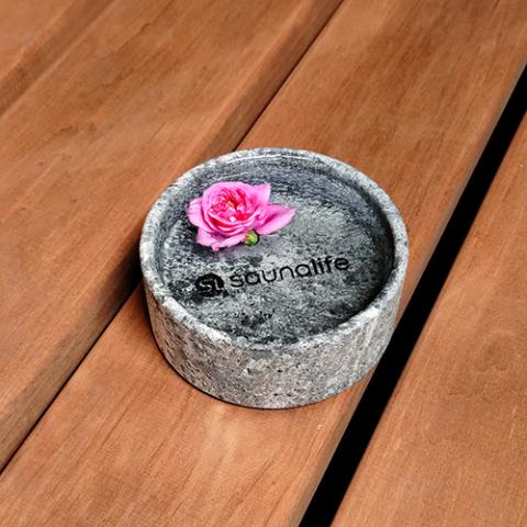 SaunaLife Coaster – Engraved Logo, Finnish Carelian Soapstone