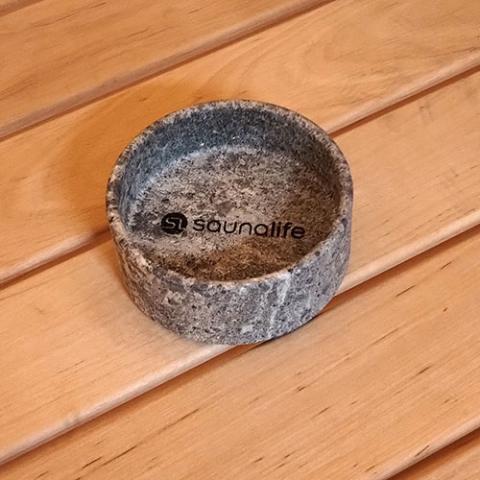 SaunaLife Coaster – Engraved Logo, Finnish Carelian Soapstone