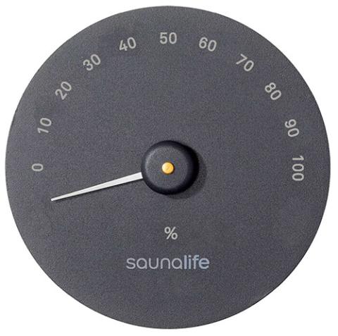 SaunaLife SaunaGear Hygrometer – Round, Black