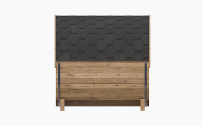 SaunaLife Model E7 Outdoor Traditional Barrel Sauna | ERGO Series | 4-Person