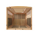 Sauna Plunge Direct-Golden Designs Inc-DYN-6202-03 Dynamic Low EMF Far Infrared Sauna, Versailles Edition
 2-person sauna with natural hemlock wood construction, Bluetooth music system, and chromotherapy lighting. Features include 6 carbon low EMF heat emitters, tempered glass door, and LED control panels. Exterior dimensions: 47" x 42" x 75". Easy clasp-together assembly, sauna weight: 335 lbs, shipping weight: 365 lbs, ships in 2 boxes.