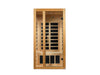 Sauna_and_Plunge_Direct-Golden_Design_DYNAMIC_Gracia_Low_EMF_FAR_Infrared_Sauna_DYN-6119-01_1-2_Person_Natural_Hemlock_Wood
compact 1-2 person sauna with Bluetooth, chromotherapy, and natural hemlock wood construction. Features 7 carbon low EMF heat emitters, LED control panel, tempered glass door, and easy clasp-together assembly. Sauna dimensions: 39″ x 36″ x 75″, shipping in 2 boxes.
