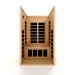 Sauna_and_Plunge_Direct-Golden_Design_DYNAMIC_Gracia_Low_EMF_FAR_Infrared_Sauna_DYN-6119-01_1-2_Person_Natural_Hemlock_Wood
compact 1-2 person sauna with Bluetooth, chromotherapy, and natural hemlock wood construction. Features 7 carbon low EMF heat emitters, LED control panel, tempered glass door, and easy clasp-together assembly. Sauna dimensions: 39″ x 36″ x 75″, shipping in 2 boxes.