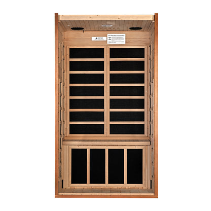 BEST SELLER! DYNAMIC "Avila" Low EMF FAR Infrared Indoor Sauna  | Model: DYN-6103-01 | 1-2 Person | Natural Hemlock Wood | Home Spa