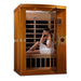 Sauna and Plunge Direct- Golden Design Inc. DYN-6210-01 Dynamic Low EMF Far Infrared Sauna, Venice Edition
2-person capacity
Exterior dimensions: 50" x 42" x 77" (roof overhang: +4.2")
Interior dimensions: 43" x 37" x 70"
Bluetooth, 2 dynamic speakers (no radio included)
LED control panels (interior and exterior)
Natural hemlock wood
Electrical: 120V/15amp
Clasp-together assembly
6 carbon low EMF heat emitters
Tempered glass door
Interior chromotherapy lighting (red light feature starting in 2024)
Roof vent