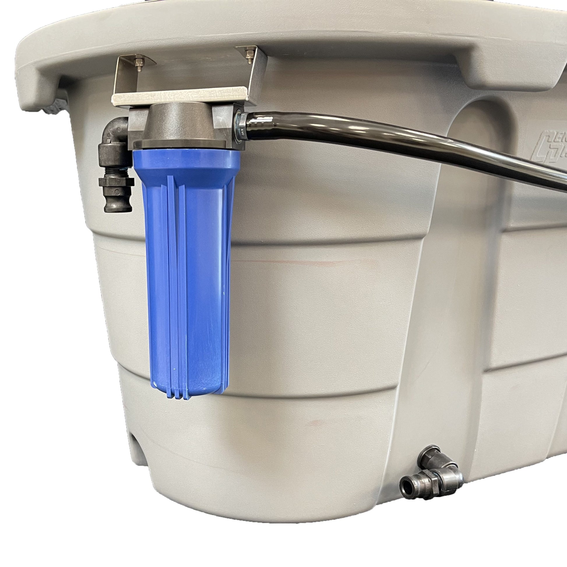 Sauna and Plunge Direct-Penguin Chillers-Cold Therapy Chiller Tub
100-gallon tub (53″ x 31″ x 26″ external / 47″ x 25″ x 26″ internal)
Attached filter canister with 150-micron washable/reusable filter
Inline screen – coarse filter to catch hair and large debris before the chiller
3/4HP Cold Therapy Chiller with a built-in pump
Quick connect hoses