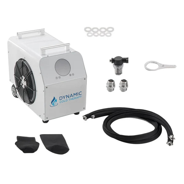 Cooling & Heating – Up to 150 gal
1.0 HP Compressor – Fast, efficient cooling
Temp Range – 37°F to 85°F
Cooling Speed – 1-3°F every 20 min
Self-Priming Pump – Built-in circulation
Two-Stage Filtration – 20-micron filters
Ozone Sanitation – Automated cleaning
Digital Touch Screen – Splash-proof
Wi-Fi Control – Tuya Smart app
Indoor/Outdoor Use – Covered areas
120V Power – Built-in GFCI
Quick Connect – Hoses & filter kit
Compact – 14"(W) x 21"(D) x 21"(H), 78 lbs
Warranty – 1 year, lifetime support