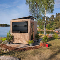 Thermasol Solaris Tile Oak, 2–5 Person, Solar-Powered - Outdoor Traditional Sauna
