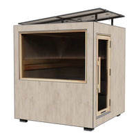Thermasol Solaris Tile Oak, 2–5 Person, Solar-Powered - Outdoor Traditional Sauna