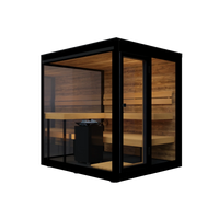Thermasol Vue Front Panoramic Glass, 3–4 Person - Outdoor Traditional Sauna