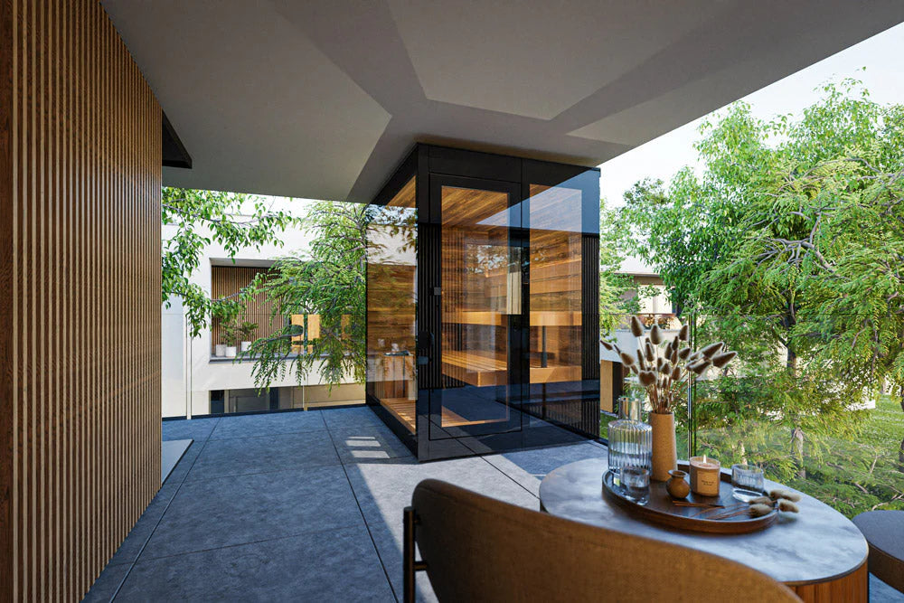 Thermasol Vera Glass, 2–3 Person - Outdoor Traditional Sauna