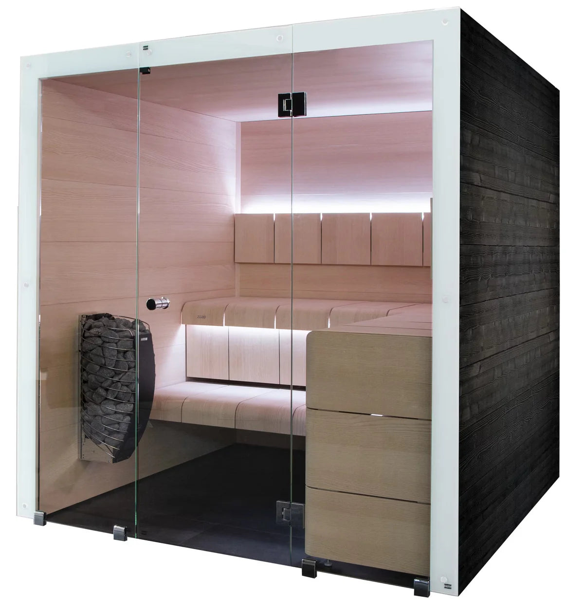 Harvia Ventura Black Stained Spruce, 2–6 Person - Indoor Traditional Sauna