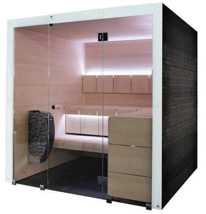 Harvia Ventura Black Stained Spruce, 2–6 Person - Indoor Traditional Sauna