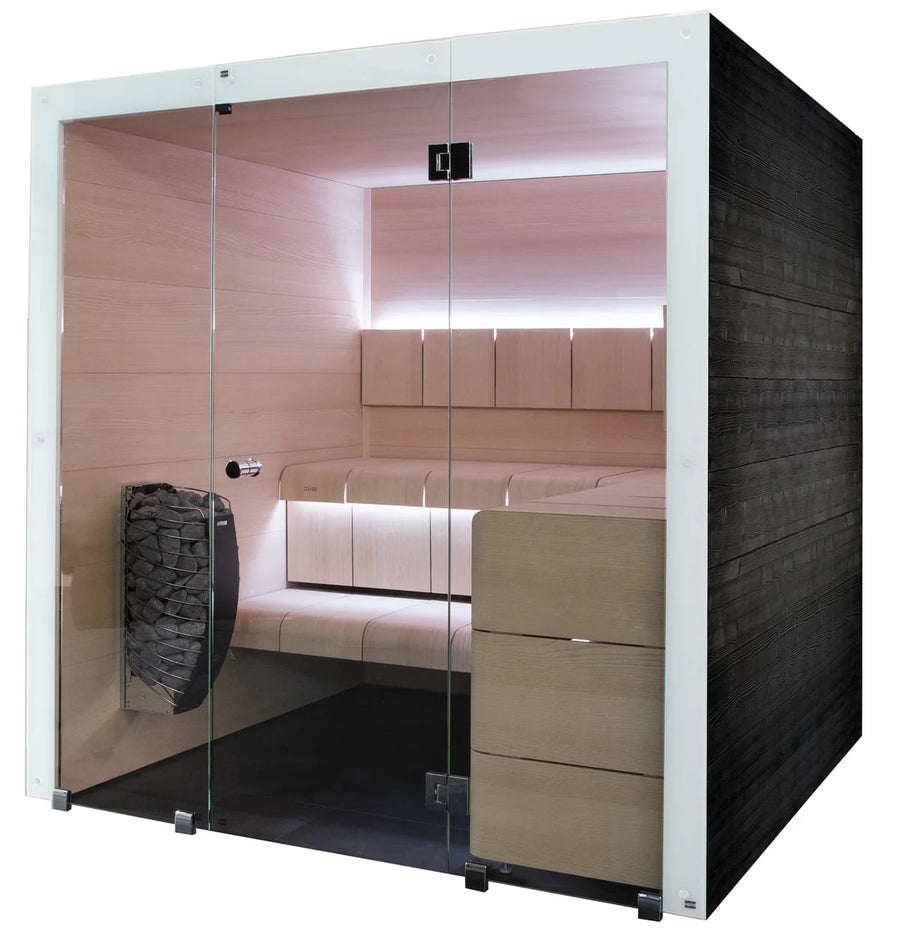 Harvia Ventura Black Stained Spruce, 2–6 Person - Indoor Traditional Sauna