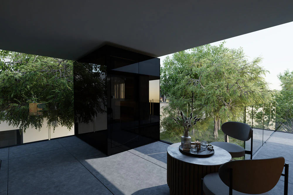 Thermasol Vera Glass, 2–3 Person - Outdoor Traditional Sauna