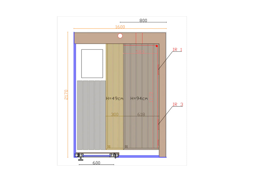 Thermasol Vera Glass, 2–3 Person - Outdoor Traditional Sauna