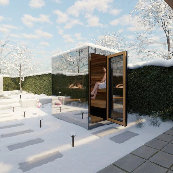 Thermasol Vue Front Panoramic Glass, 3–4 Person - Outdoor Traditional Sauna