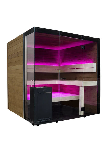 Harvia Block Rustic Adler, 2–6 Person - Indoor Traditional Sauna