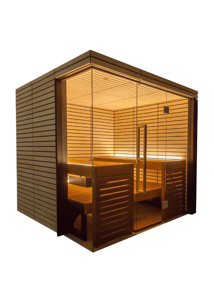 Harvia Lindea View Thermo-Lime Wood, 2–6 Person - Indoor Traditional Sauna