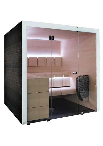 Harvia Ventura Black Stained Spruce, 2–6 Person - Indoor Traditional Sauna