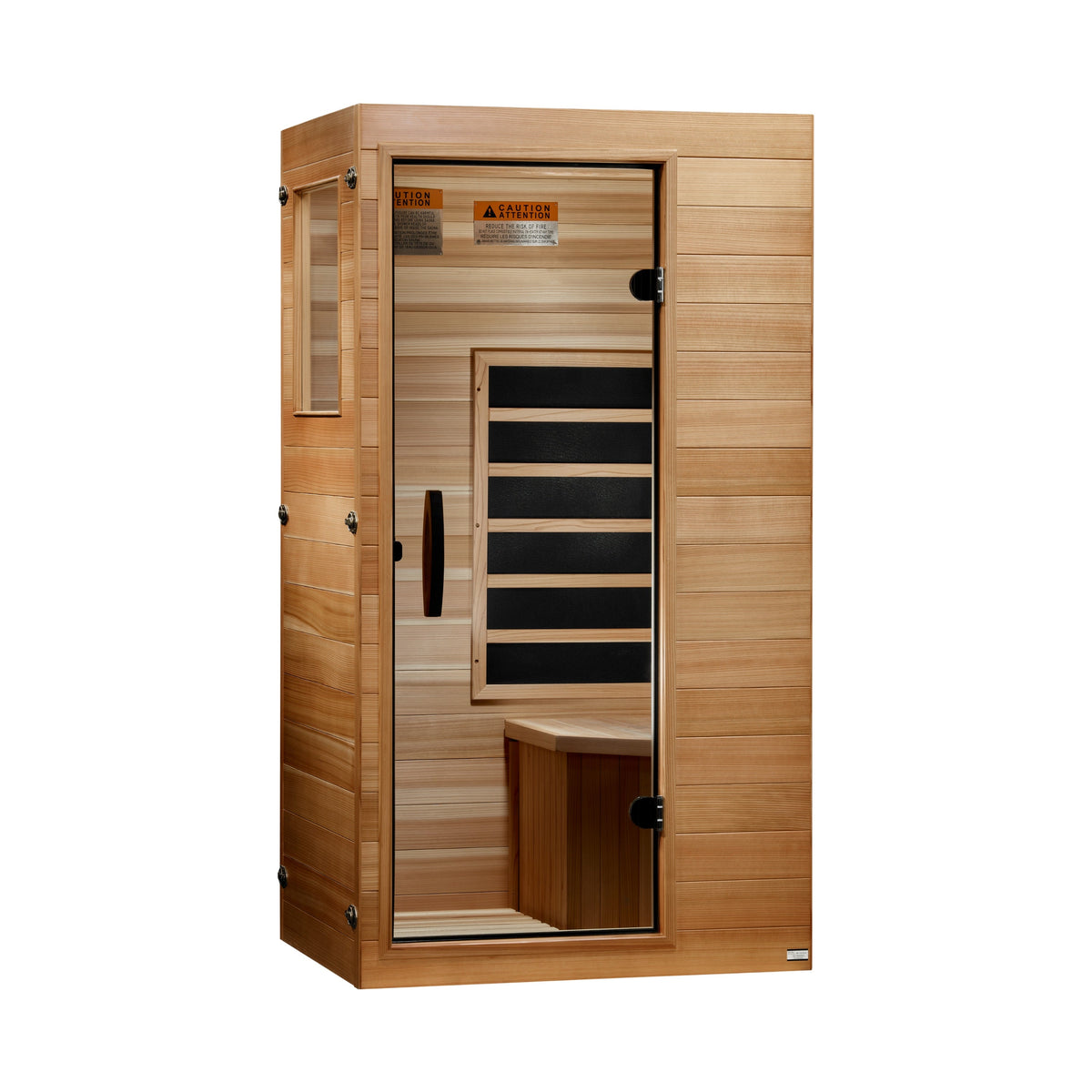 Dynamic Sicily Elite | 1-Person Infrared Indoor Sauna | DYN-1101-01 ELITE | Pacific Cedar
