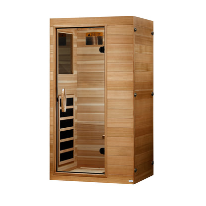Dynamic Sicily Elite | 1-Person Infrared Indoor Sauna | DYN-1101-01 ELITE | Pacific Cedar