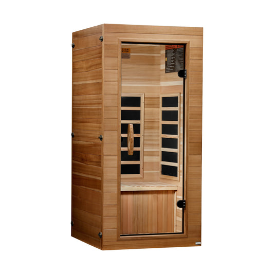 Dynamic Vero Elite | 1-Person Infrared Indoor Sauna | DYN-1201-01 ELITE | Pacific Cedar