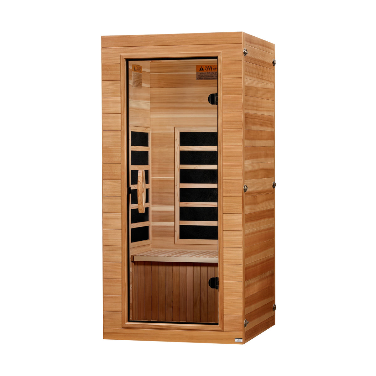 Dynamic Vero Elite | 1-Person Infrared Indoor Sauna | DYN-1201-01 ELITE | Pacific Cedar