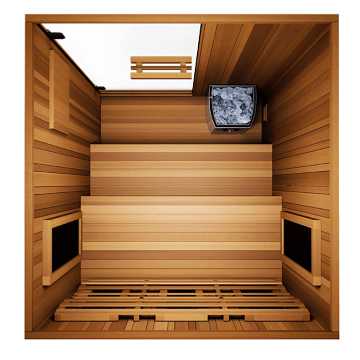 PRE-ORDER AUGUST 2026:  Finnmark FD-4 Trinity Hybrid Infra-Steam Indoor Sauna – 2 Person Home Sauna with Infrared, Steam & Red Light Therapy