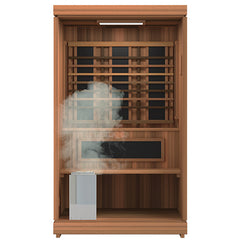 PRE-ORDER AUGUST 2026:  Finnmark FD-4 Trinity Hybrid Infra-Steam Indoor Sauna – 2 Person Home Sauna with Infrared, Steam & Red Light Therapy