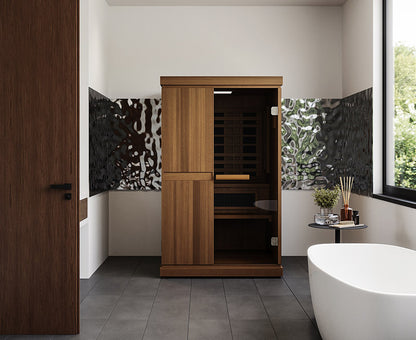 PRE-ORDER AUGUST 2026:  Finnmark FD-4 Trinity Hybrid Infra-Steam Indoor Sauna – 2 Person Home Sauna with Infrared, Steam & Red Light Therapy