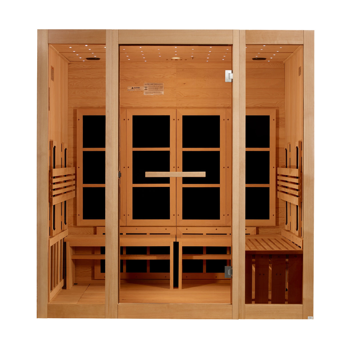 Golden Designs Catalonia | 8-Person Full Spectrum Infrared Indoor Sauna | GDI-6880-03 FS | Canadian Hemlock