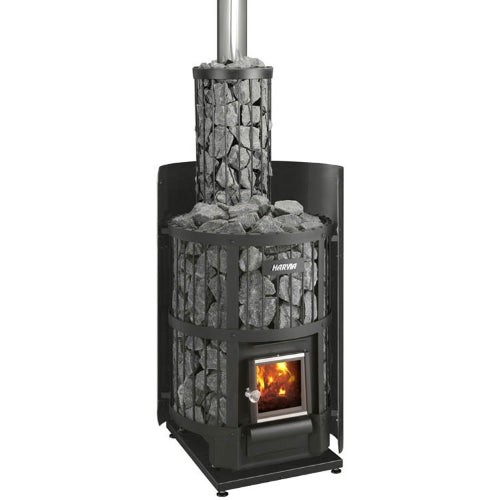 Harvia Legend 150 BK Wood-Burning Sauna Stove - 16kW - Complete Package for Traditional Saunas