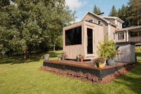 Thermasol Solaris Tile Oak, 2–5 Person, Solar-Powered - Outdoor Traditional Sauna