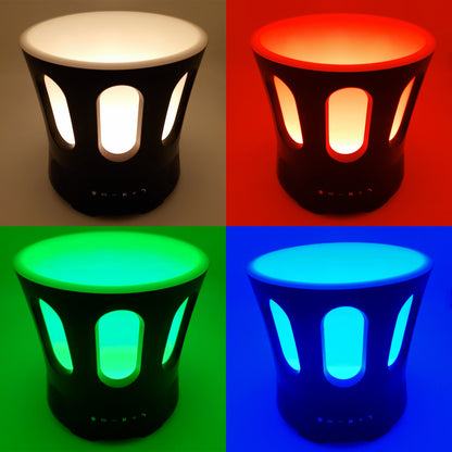SaunaLife SaunaZone Bluetooth Speaker Sauna Bucket with LED Lights and Ice Vessel – Black