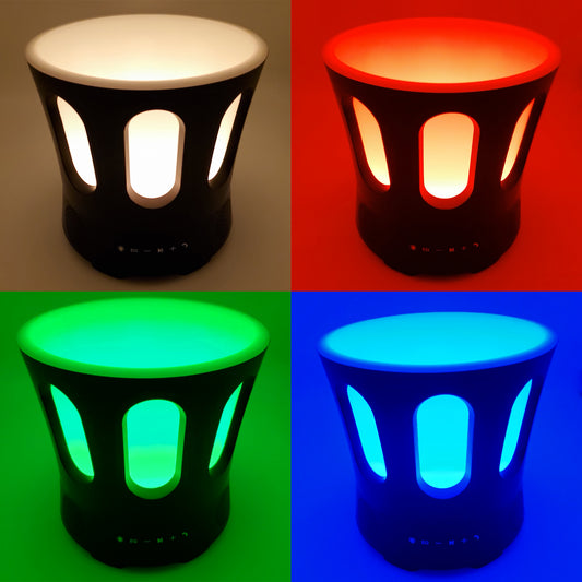 SaunaLife SaunaZone Bluetooth Speaker Sauna Bucket with LED Lights and Ice Vessel – Black