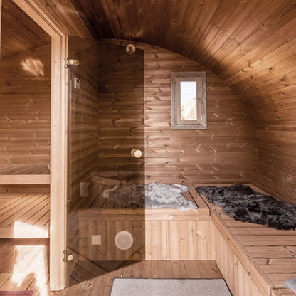 PRE-ORDER JULY 2026:  SaunaLife Model G11 – Garden-Series Traditional Outdoor Home Sauna Kit | 2-Room | Up to 8 Persons