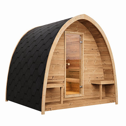 SaunaLife Model G3 Garden-Series Traditional Outdoor Home Sauna Kit | 6 Person